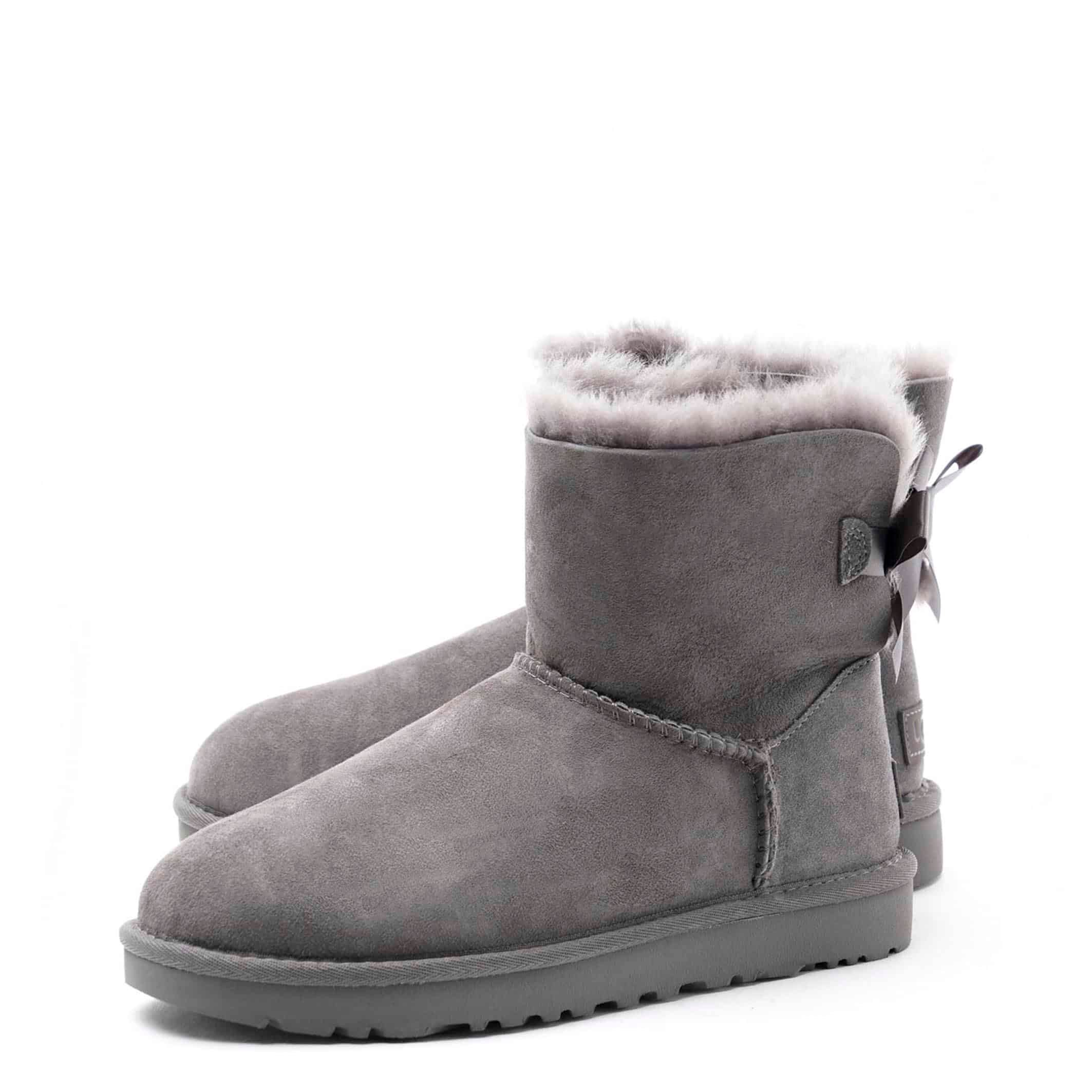 UGG - MINI-BAILEY- BOW-II_1016501 • Grey • Ankle boots, Shoes, Women