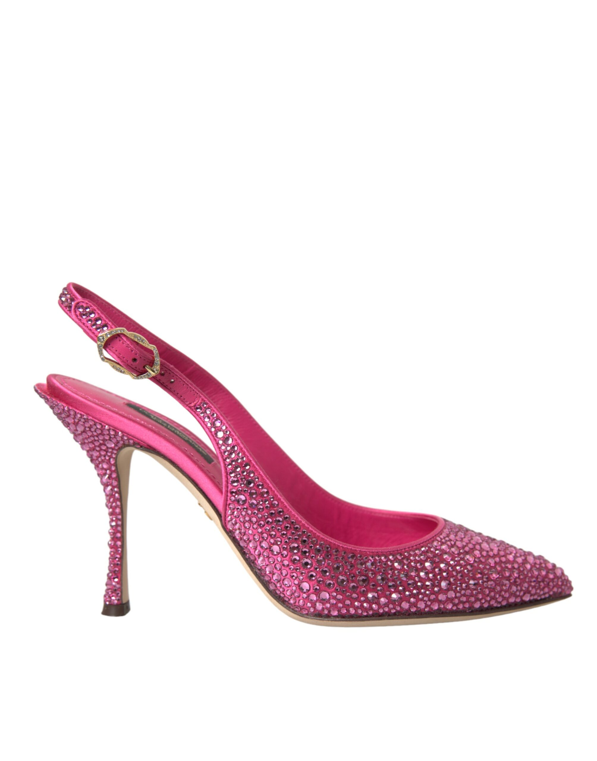 Dolce & Gabbana Elegant Slingback Heels in Pink Silk Blend EU36/US5.5 Pink