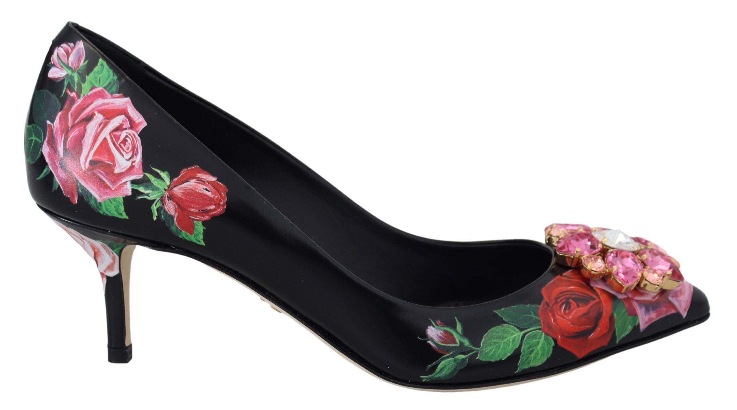 Dolce & Gabbana Elegant Floral Crystal Pumps EU36.5/US6